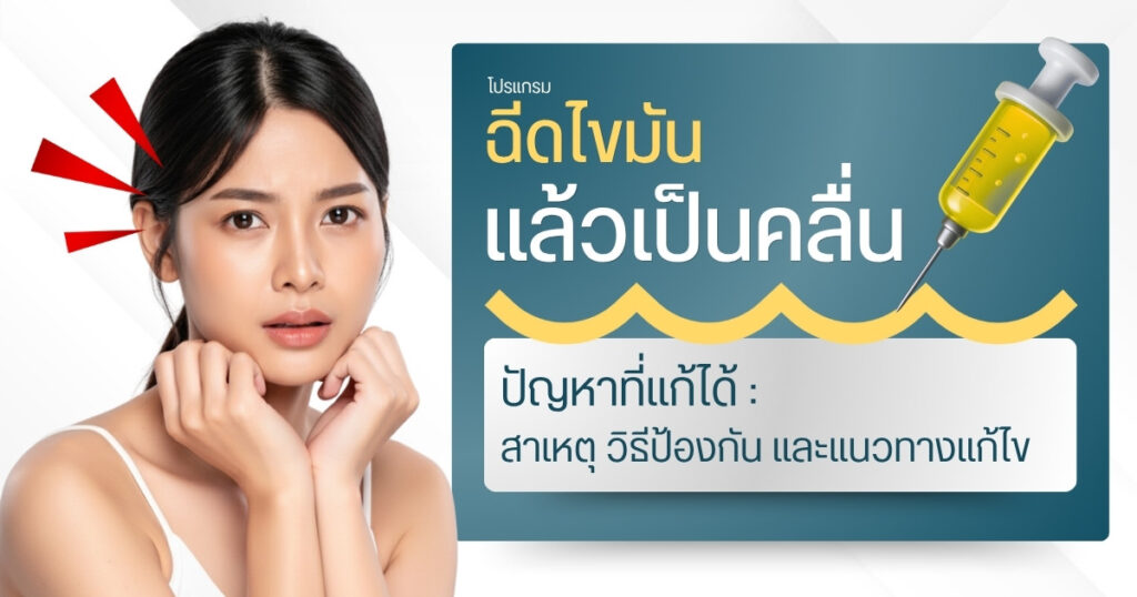 ฉีดไขมันแล้วเป็นคลื่น ปัญหาที่แก้ได้ : สาเหตุ วิธีป้องกัน และแนวทางแก้ไข