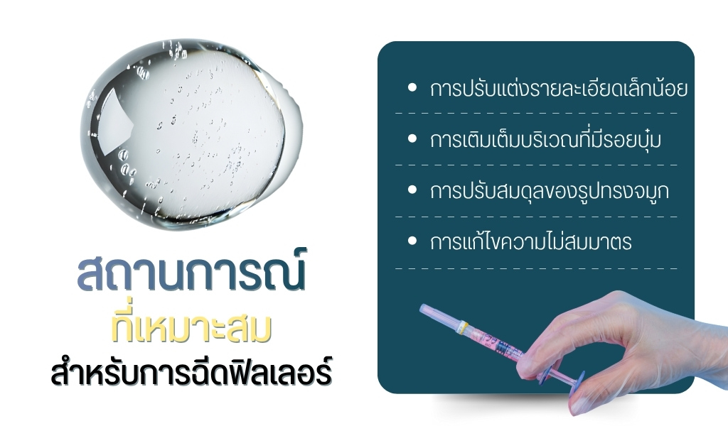 สถานการณ์ที่เหมาะสมสำหรับการฉีดฟิลเลอร์